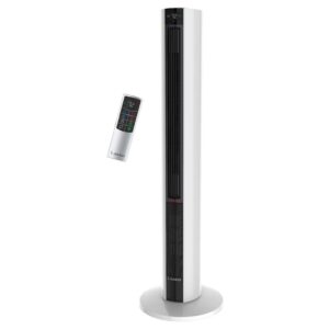 Lasko 42" 1500W All Season Tower Fan & Space Heater with Timer and Remote, White, FH500