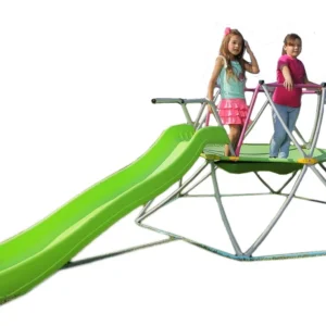 Platports Kids Dome Climber with Slide Set- Indoor Outdoor Playground - Age 3-10 - 55 inches mat