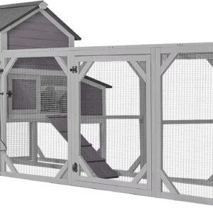 Aivituvin Chicken Coop Extra Large Chicken House Outdoor Poultry Cage for 8-10 Chickens