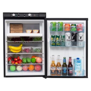 SMAD 3.5 Cu ft 3 Way Fridge Refrigerator Freezer Combo 12V/110V/LPG Camping Offgrid RV Travel Truck Outdoor