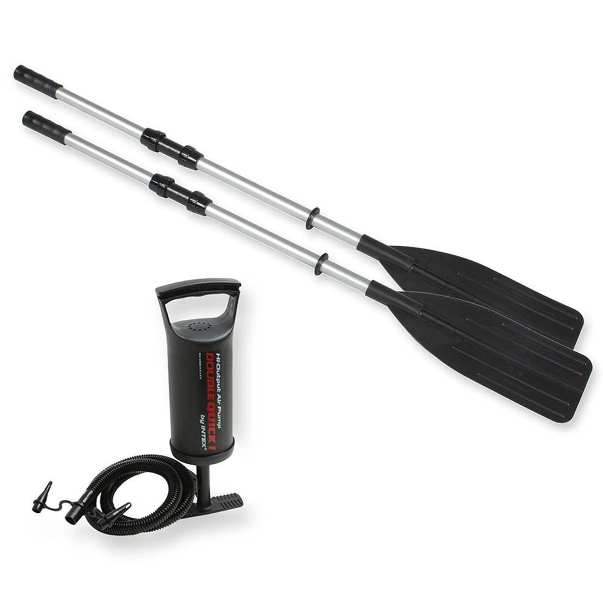 Intex 5 Person Inflatable Boat Set, Trolling Motor, & Boat Motor Mount Kit