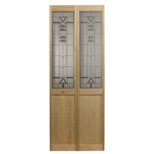 AWC Model 147 Sedona Glass Bifold Door 30"wide x 80"high Unfinished Door