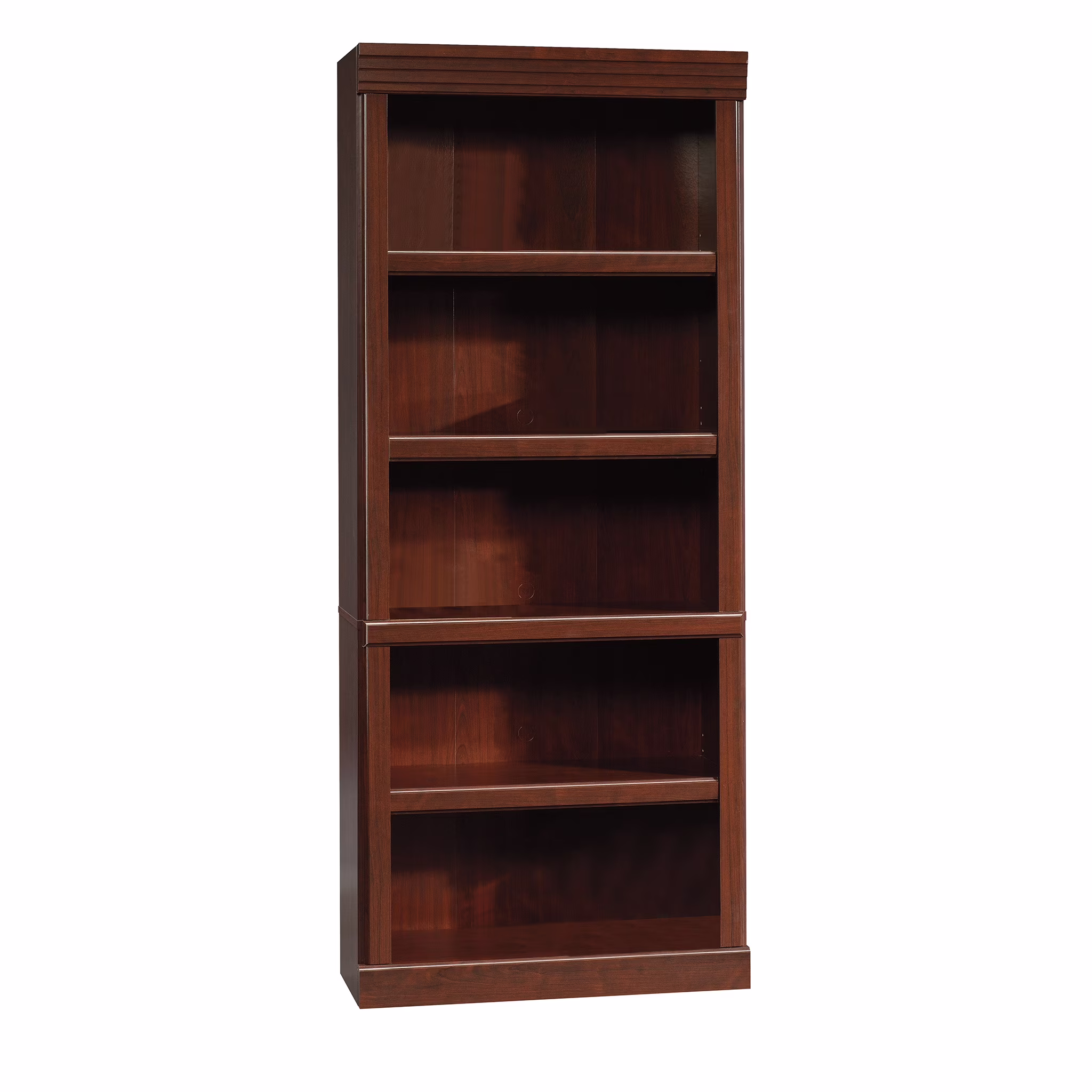 Sauder Heritage Hill 72" H 5-Shelf Bookcase, Classic Cherry Finish