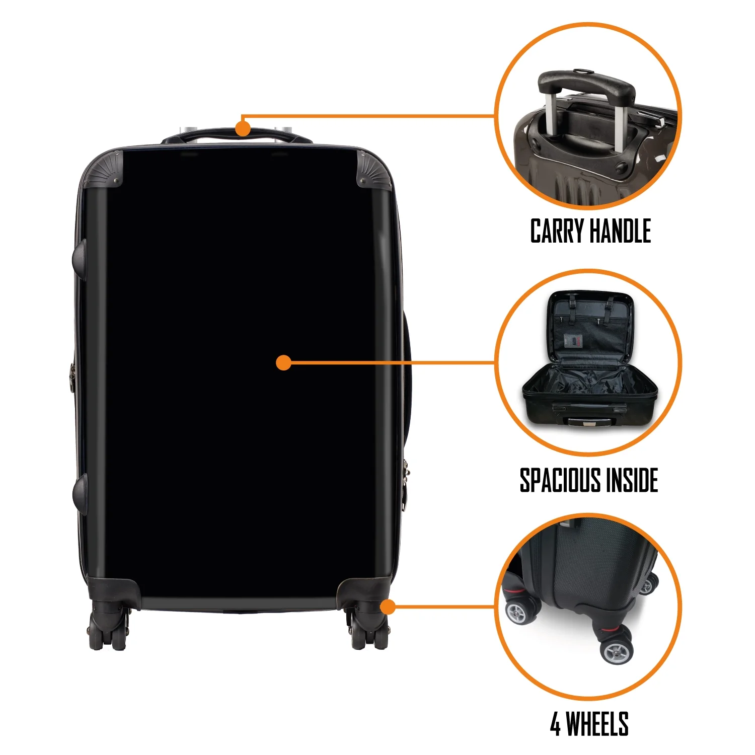 Rocksax Unisex AC/DC Official Tour Series Luggage/Suitcase By Rocksax - Riff Raff - Large 95L