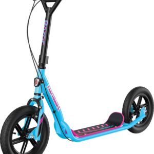 Razor Flashback Kick Scooter – Blue. BMX Style. 12″ Mag Wheels Air-filled Tires. for Kids and Teens