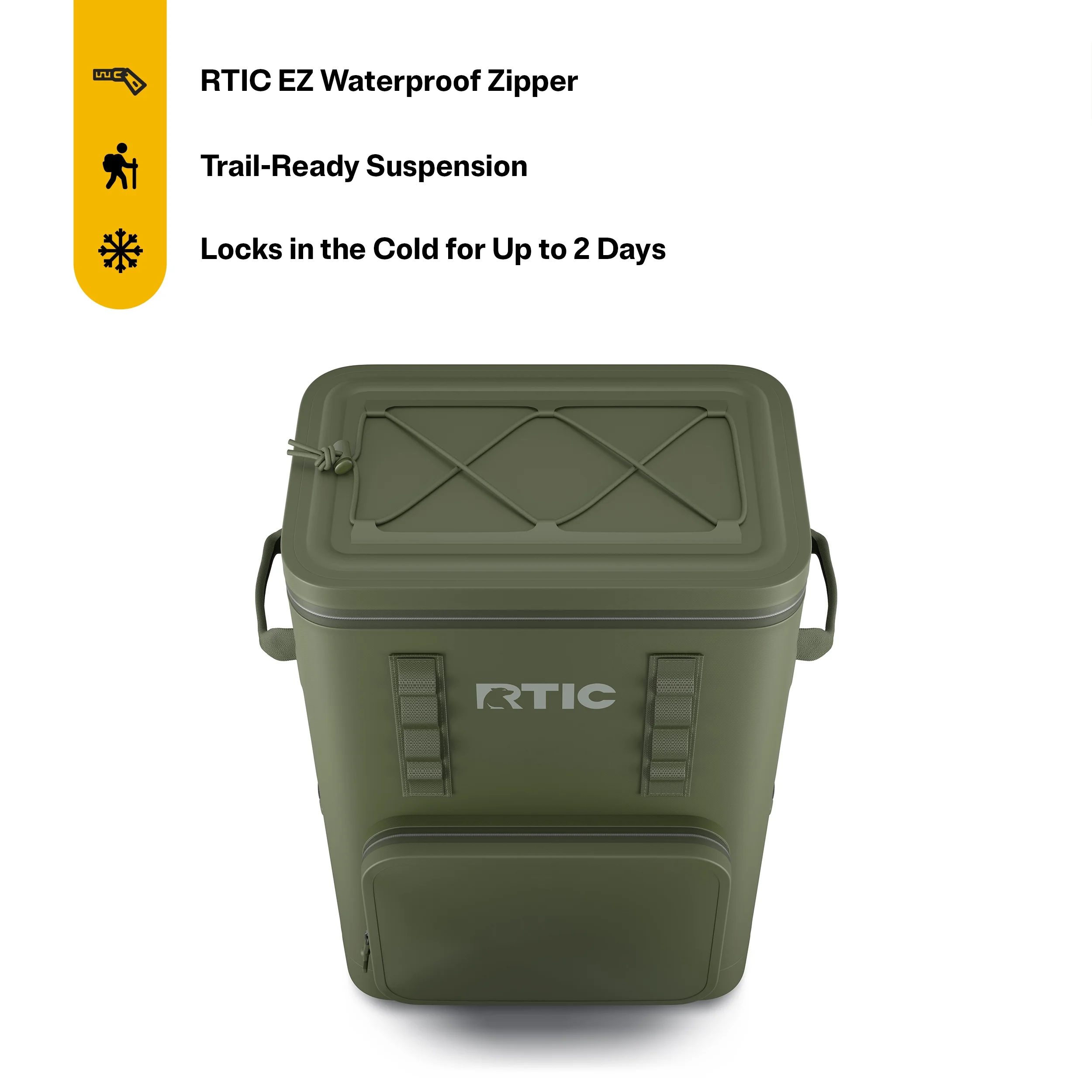 RTIC 48 Can Ultra-Tough Backpack Cooler, Leakproof Cooler, Waterproof Zipper, Navy