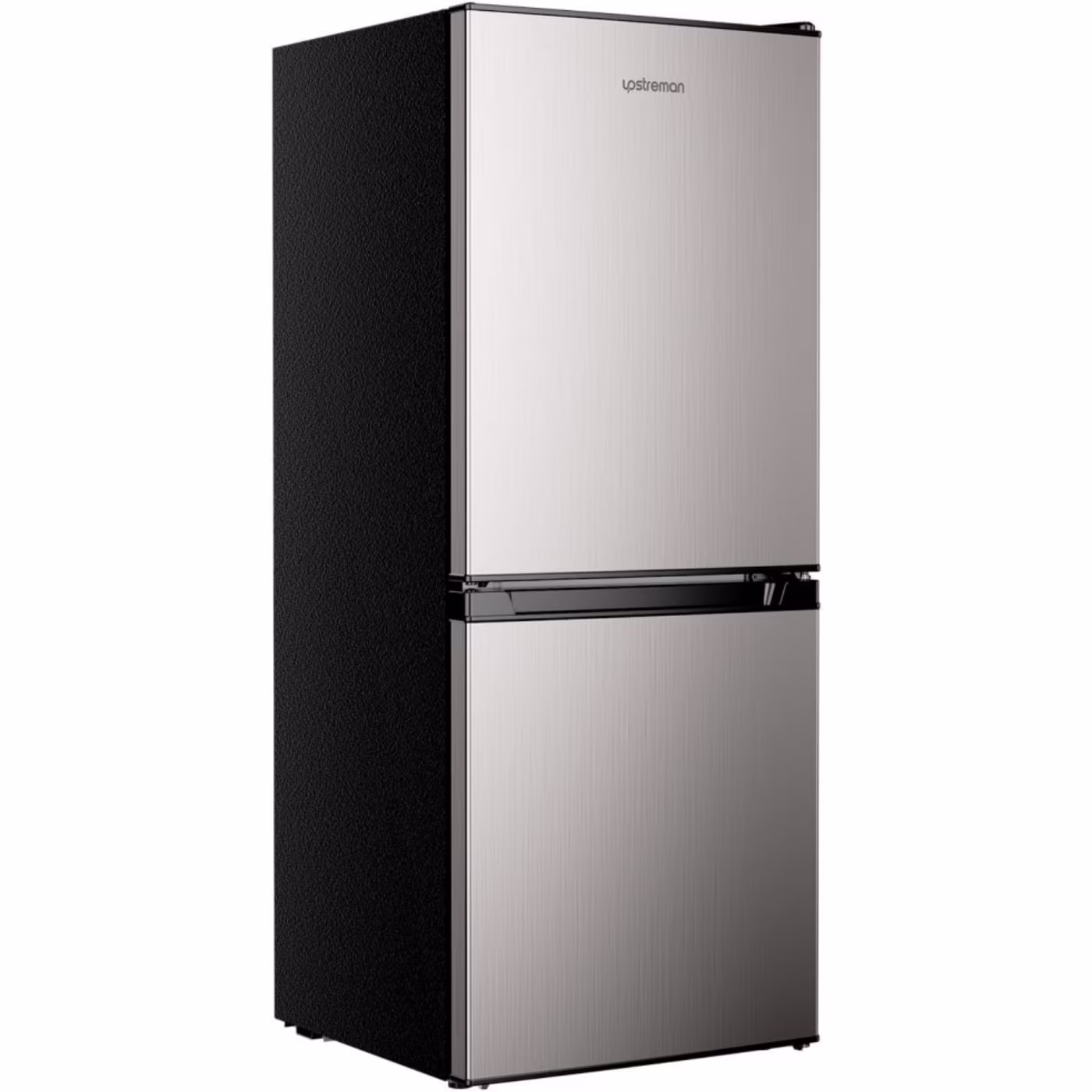 Upstreman 4.0 Cu.Ft Mini Fridge with Bottom Freezer, 2 Door Small Refrigerator with Adjustable Thermostat and Removable Glass Shelves for Bedroom, Dorm, Office, Apartment, Black BM40