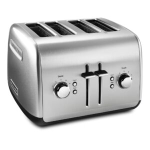 KitchenAid 4-Slice Toaster with Manual High-Lift Lever, Brushed Stainless Steel, KMT4115