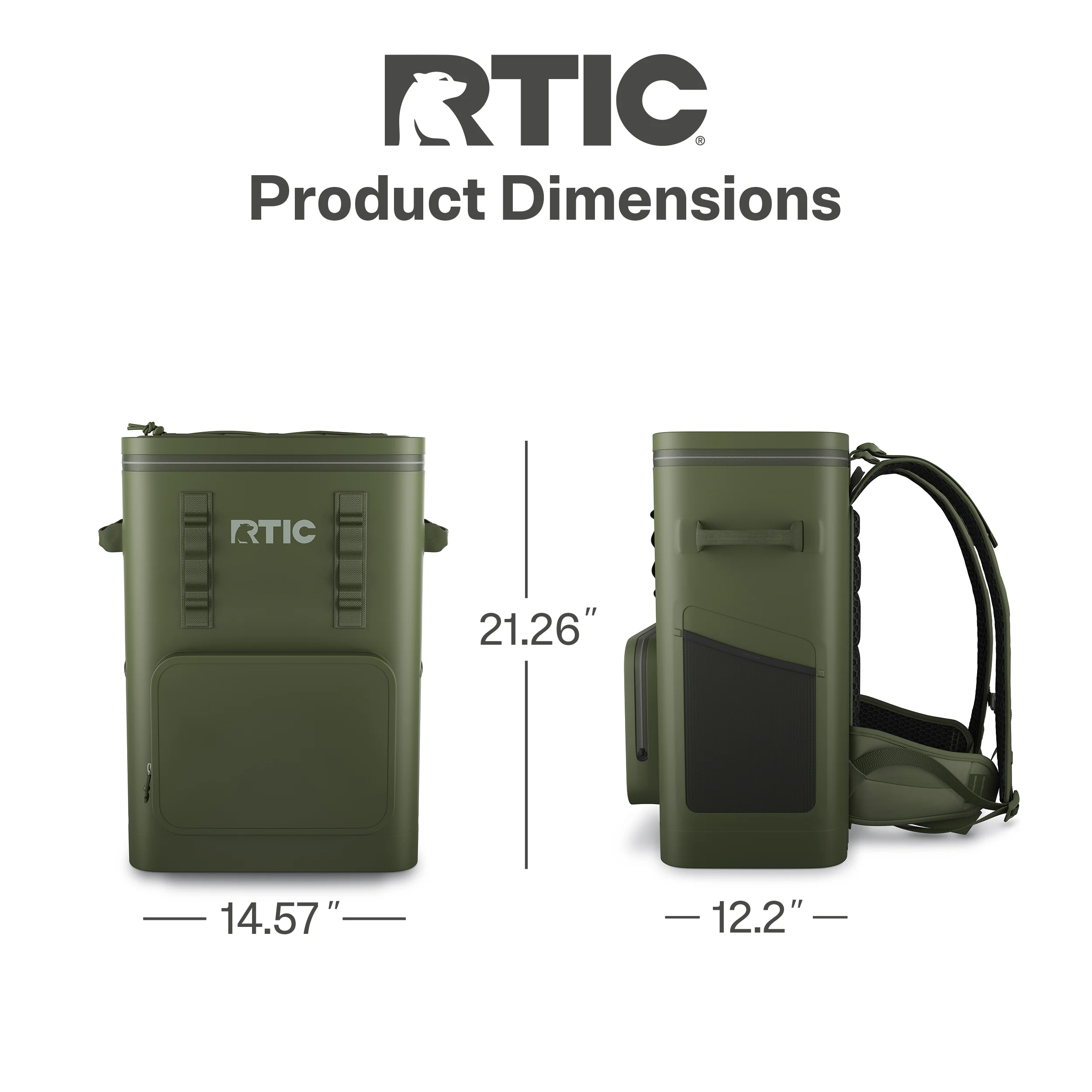RTIC 48 Can Ultra-Tough Backpack Cooler, Leakproof Cooler, Waterproof Zipper, Navy