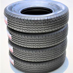 Set of 4 Transeagle ST Radial II Steel Belted ST225/75R15 225/75R15 117/112L E 10 Ply Trailer Tires