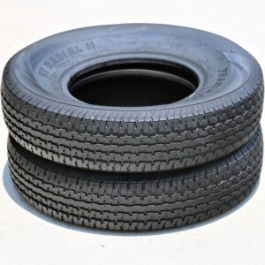 Pair of 2 Transeagle ST Radial II Steel Belted ST205/75R15 205/75R15 107/102L D 8 Ply Trailer Tires