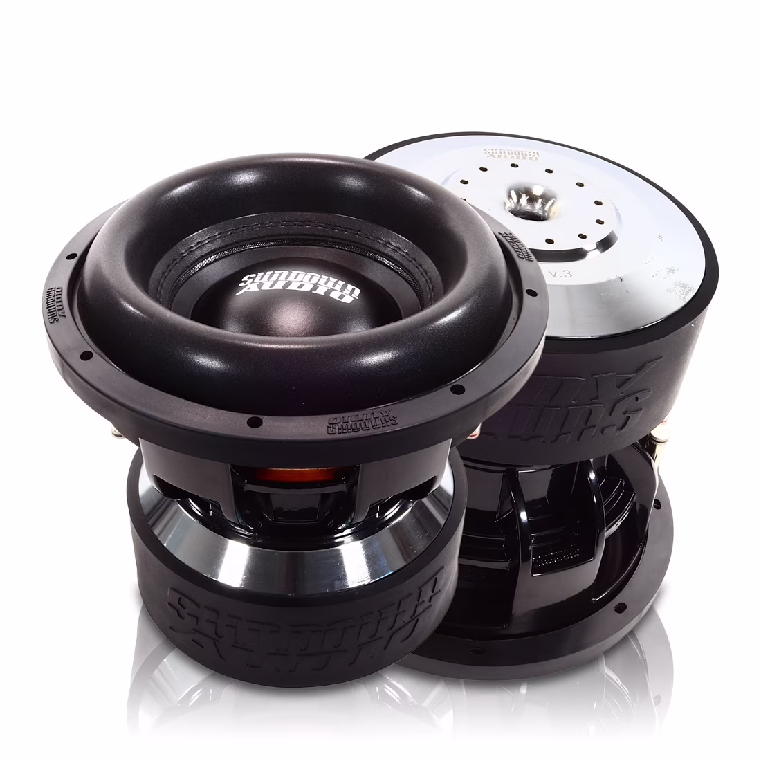 Sundown Audio 2000W RMS Dual 1-Ohm Voice Coil 10" Car Subwoofers, Black