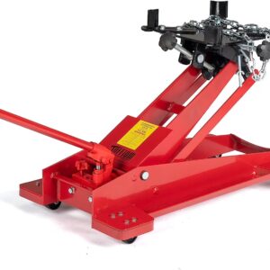 TUFFIOM Hydraulic Transmission Service/Floor Jack Lift 1/2 Ton (1,000 lb) Capacity, Low Profile Roll-Under Floor Trolley, Automotive Shop Tool Hoist Lift Lifting Jack, Red