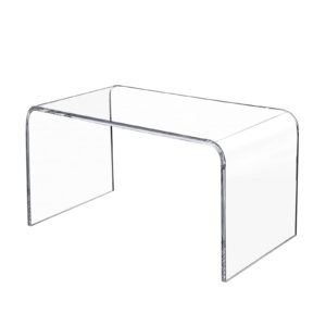 VDGPWA 32" Rectangle Waterfall Coffee Table, 0.6" Thick All Acrylic, Clear