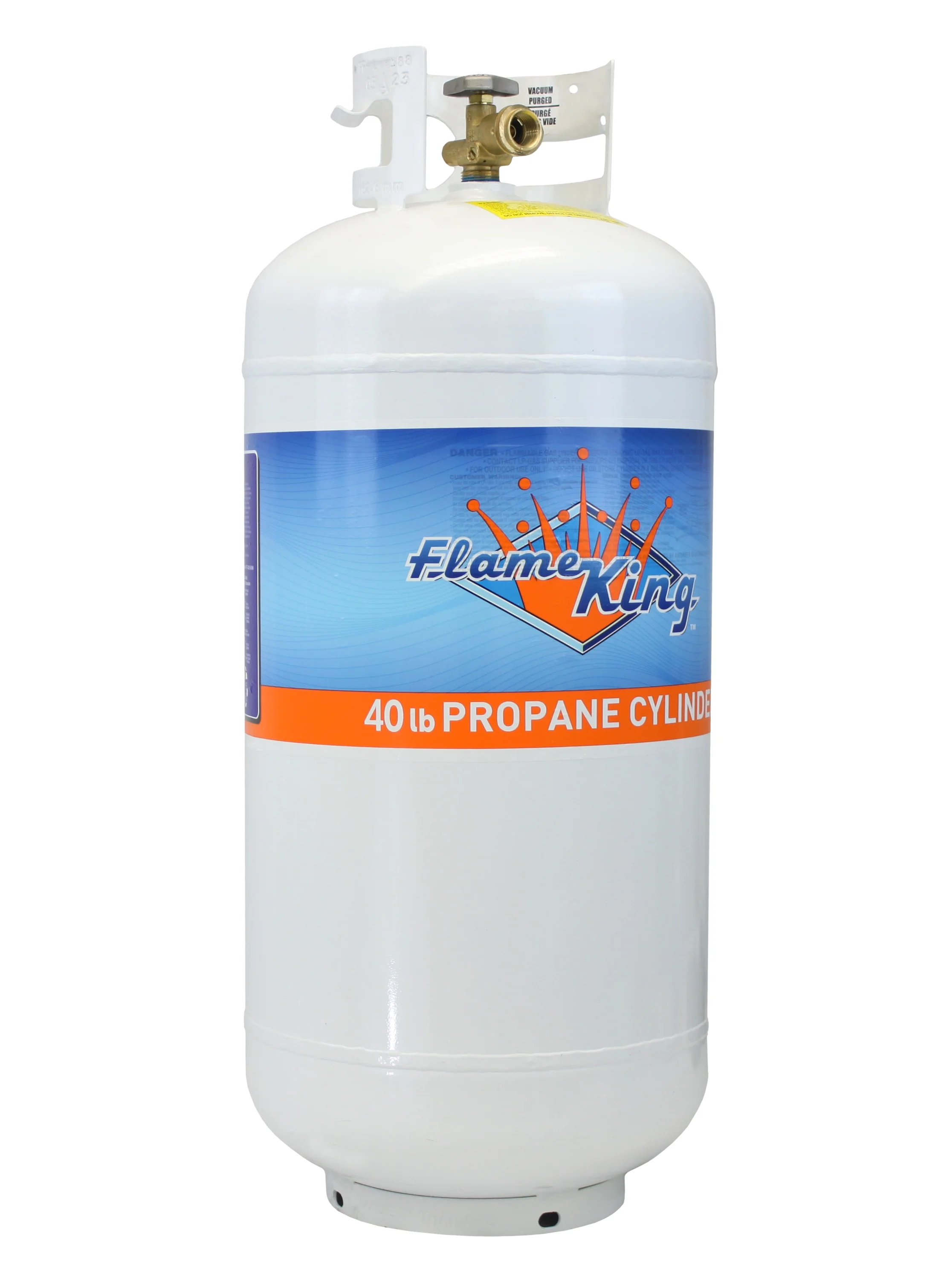 Flame King Empty Steel Propane Tank, LP Cylinder with Type1 OPD Valve, 40 lbs