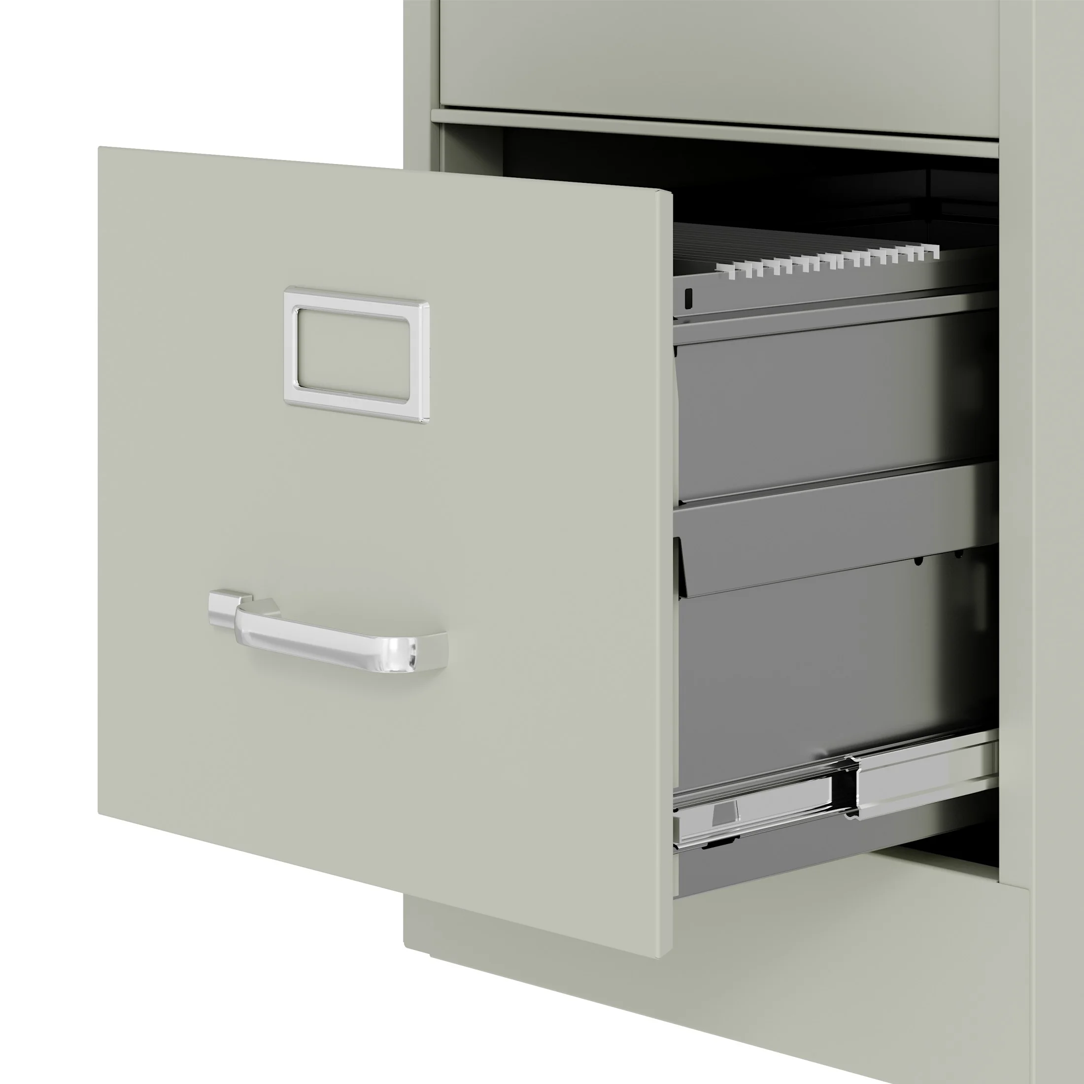 Hirsh 22" Deep 3 Drawer Letter Width Vertical File Cabinet, Commercial Grade, Gray