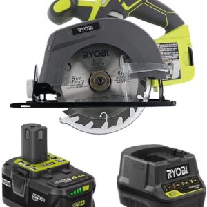 RYOBI 18-Volt Cordless 5 12inch Circular Saw Kit with a 4Ah Battery and Charger (No Retail Packaging)