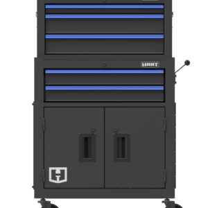 Hart 24-inch Steel Tool Chest Combo with Built-In Power Strip, 400 lb Capacity