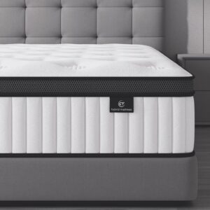 Madevos Full Mattress in a Box, 12 inch Memory Foam individual Pocket Spring Hybrid Mattress - Medium Firm Support with Soft & Breathable