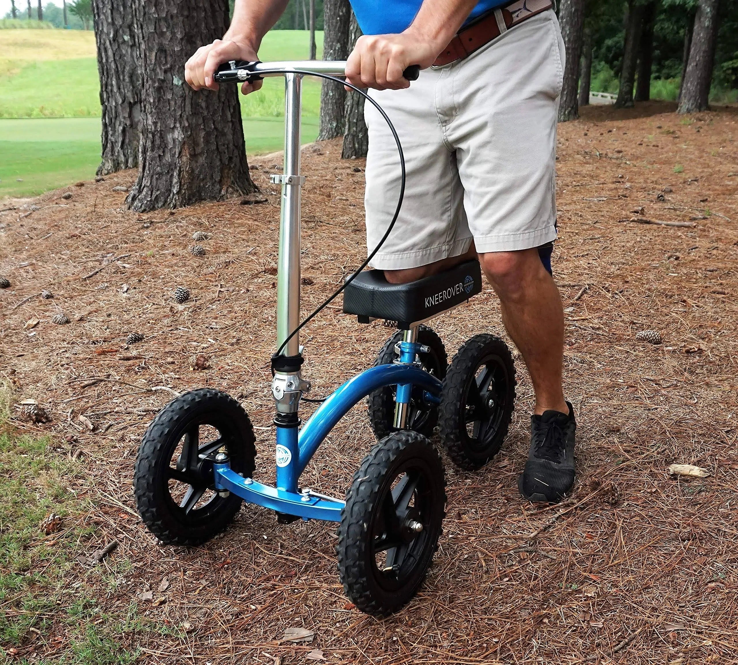 New KneeRover Quad All Terrain Knee Walker in Metallic Blue
