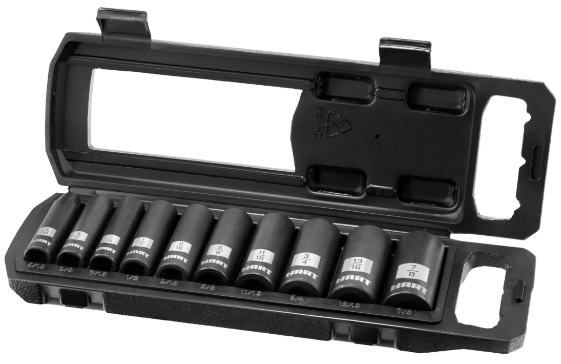 HART 20V 3/8" 2-Tool Automotive Kit with SAE Impact Sockets