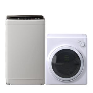 TABU Portable Washer and Dryer Set, 19LBS Portable Washing Machine & 13LBS Compact Dryer (White)