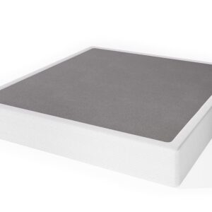 ULIESC 9 inch Queen Metal Box Spring, Sturdy Mattress Foundation, Fabric Cover Included, Easy Assembly