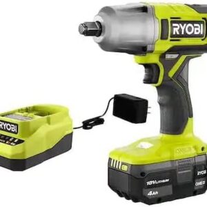 RYOBI ONE+ 18V Cordless 1/2 in. Impact Wrench Kit with 4.0 Ah Battery and Charger