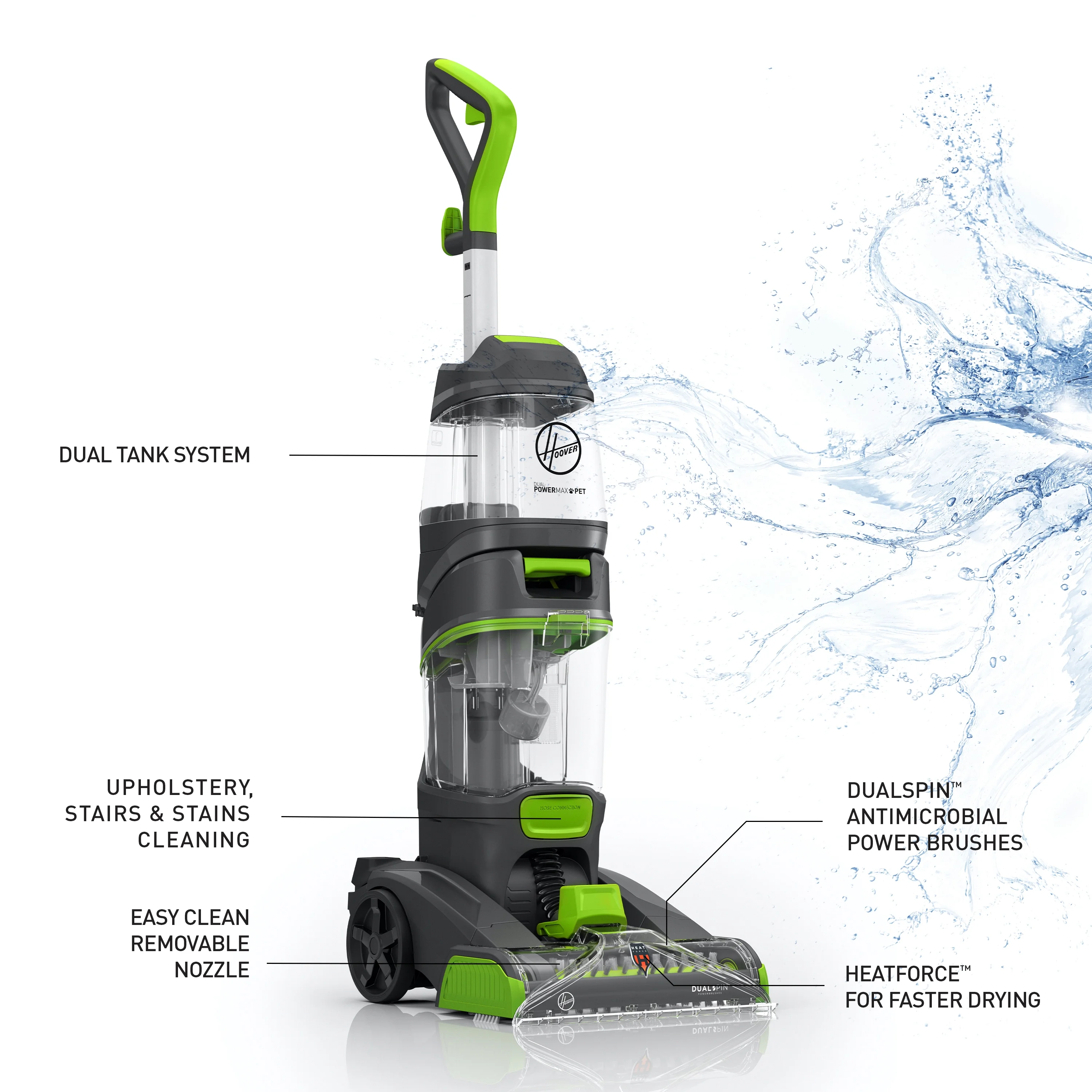 Hoover Dual Power Max Pet Upright Carpet Cleaner, FH54011, New