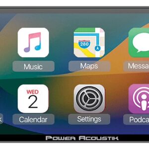 Power Acoustik CP-71WA Single DIN 6.5" Color Touchscreen Car Stereo with Bluetooth Connected Apple CarPlay + Android Auto