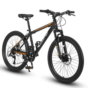 26" Mountain Bike for Adult, 21 Speed MTB with High-carbon Steel Frame, Orange