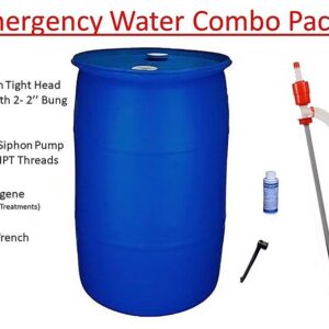 55 Gallon Emergency Water Storage Barrel Combo Pack