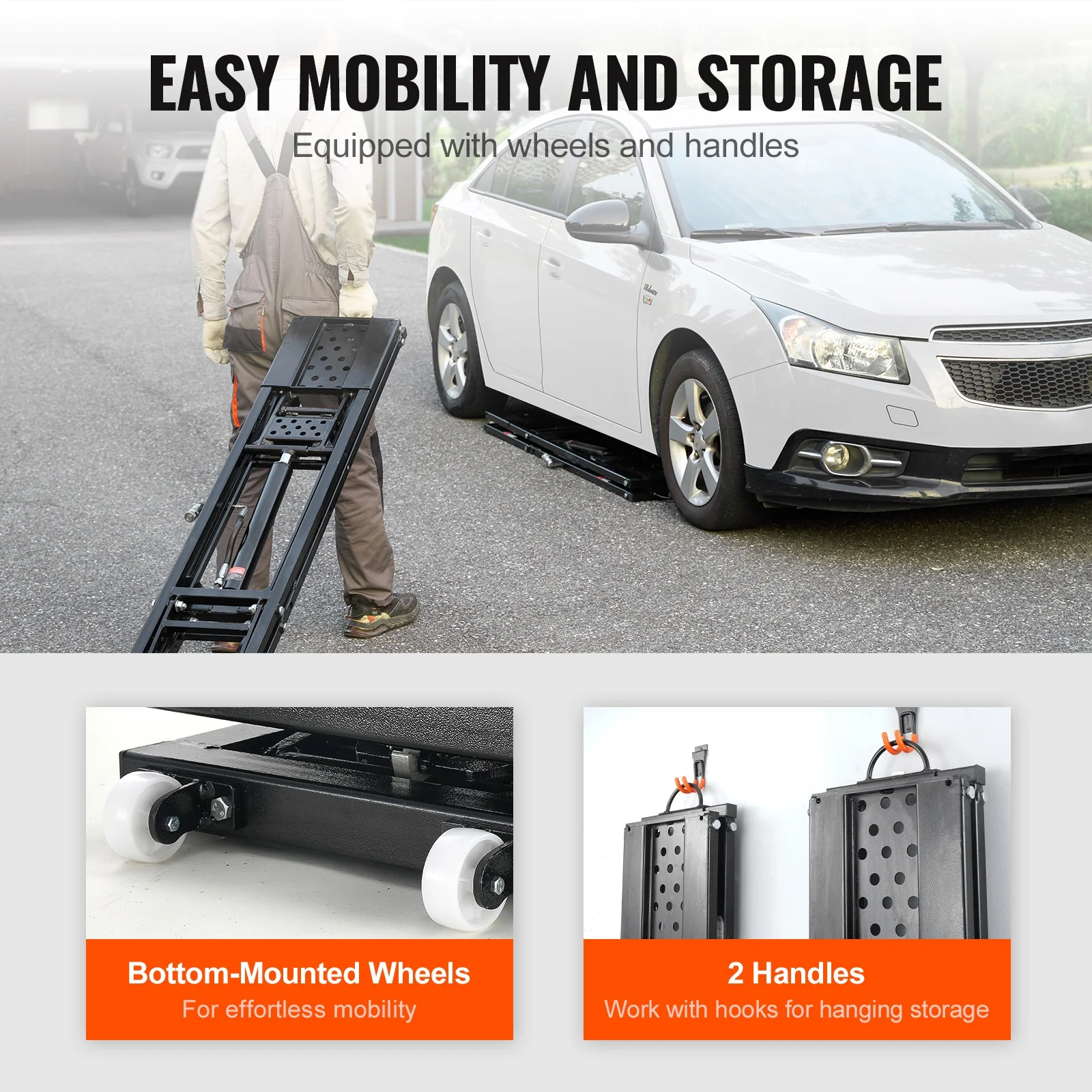 SKYSHALO, Durable Q235B Carbon Steel, Adjustable Height, Mobile Lifting Jack
