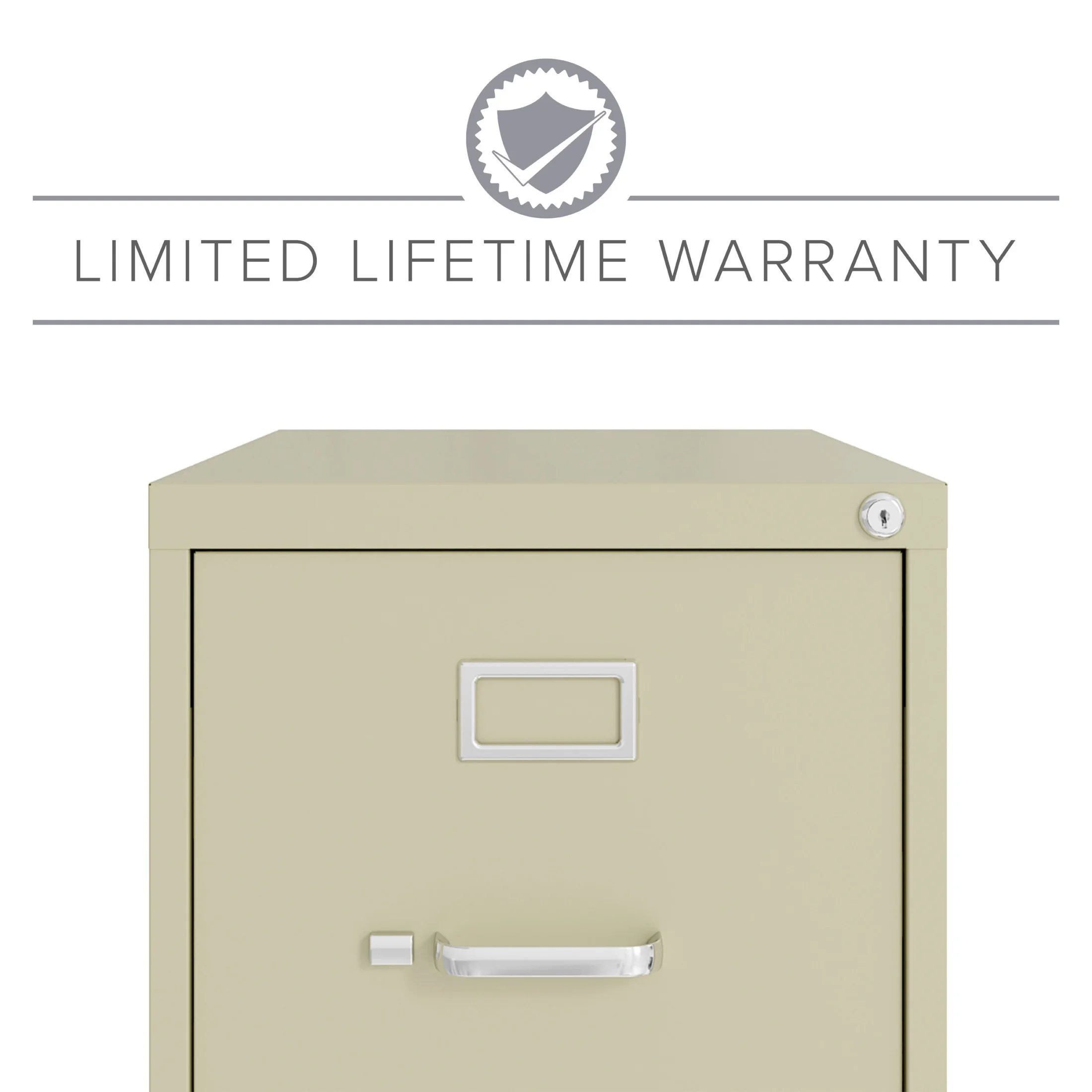 Hirsh 22" Deep 3 Drawer Letter Width Vertical File Cabinet, Commercial Grade, Gray