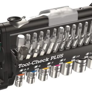 Wera Tools Tool-Check Plus Tool Set With Bitholding Screwdriver, 39 Pieces