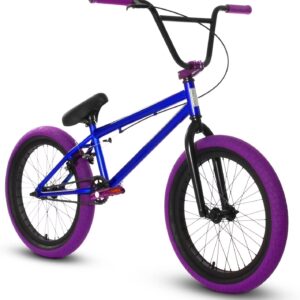 Elite BMX Bicycle 20” Freestyle Bike - Stealth Blue Purple Ideal for Ages 7 to 18 Years