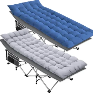 SUGIFT 2 Pack Portable Folding Beds for Adults, Heavy Duty Outdoor Bed with Carry Bag