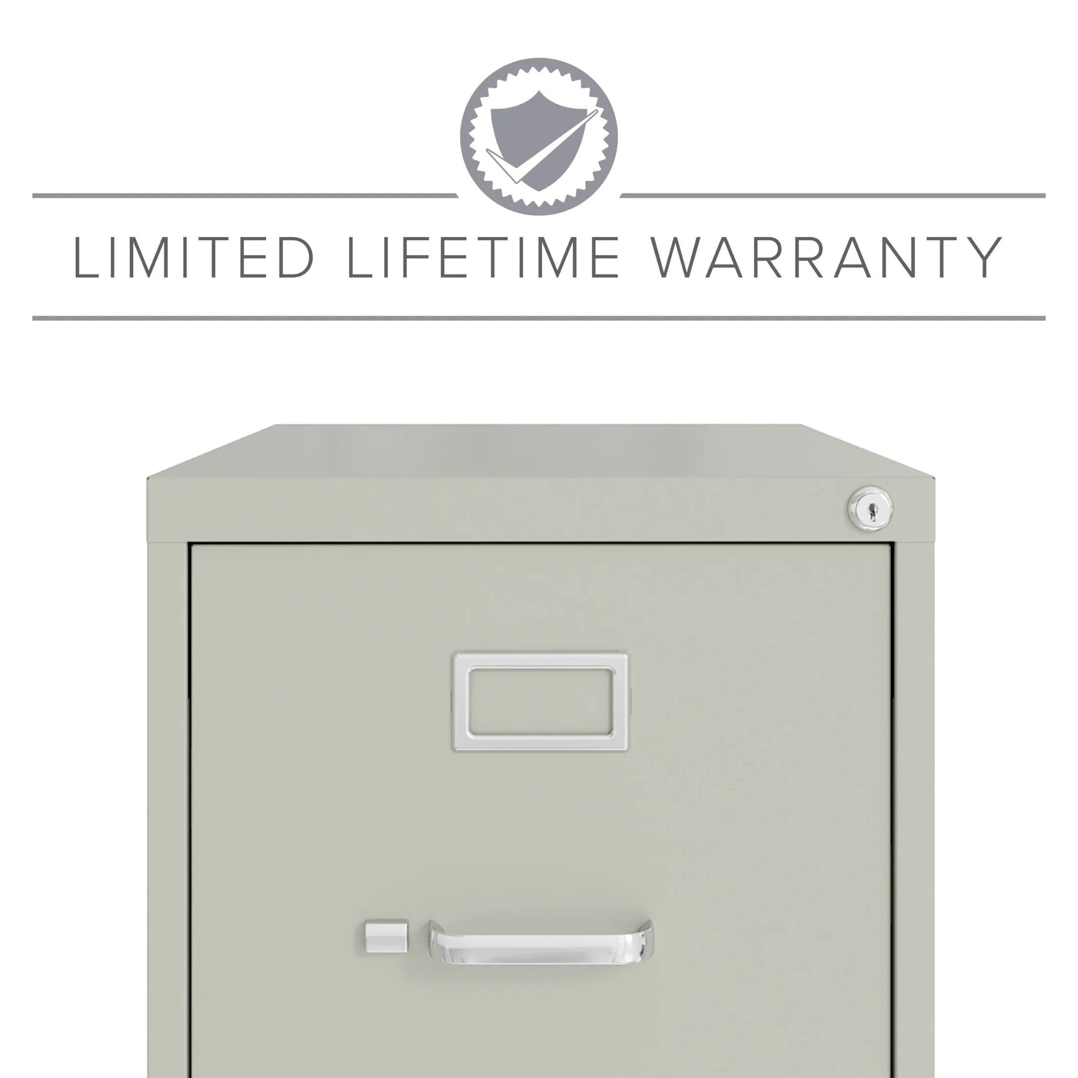 Hirsh 22" Deep 3 Drawer Letter Width Vertical File Cabinet, Commercial Grade, Gray