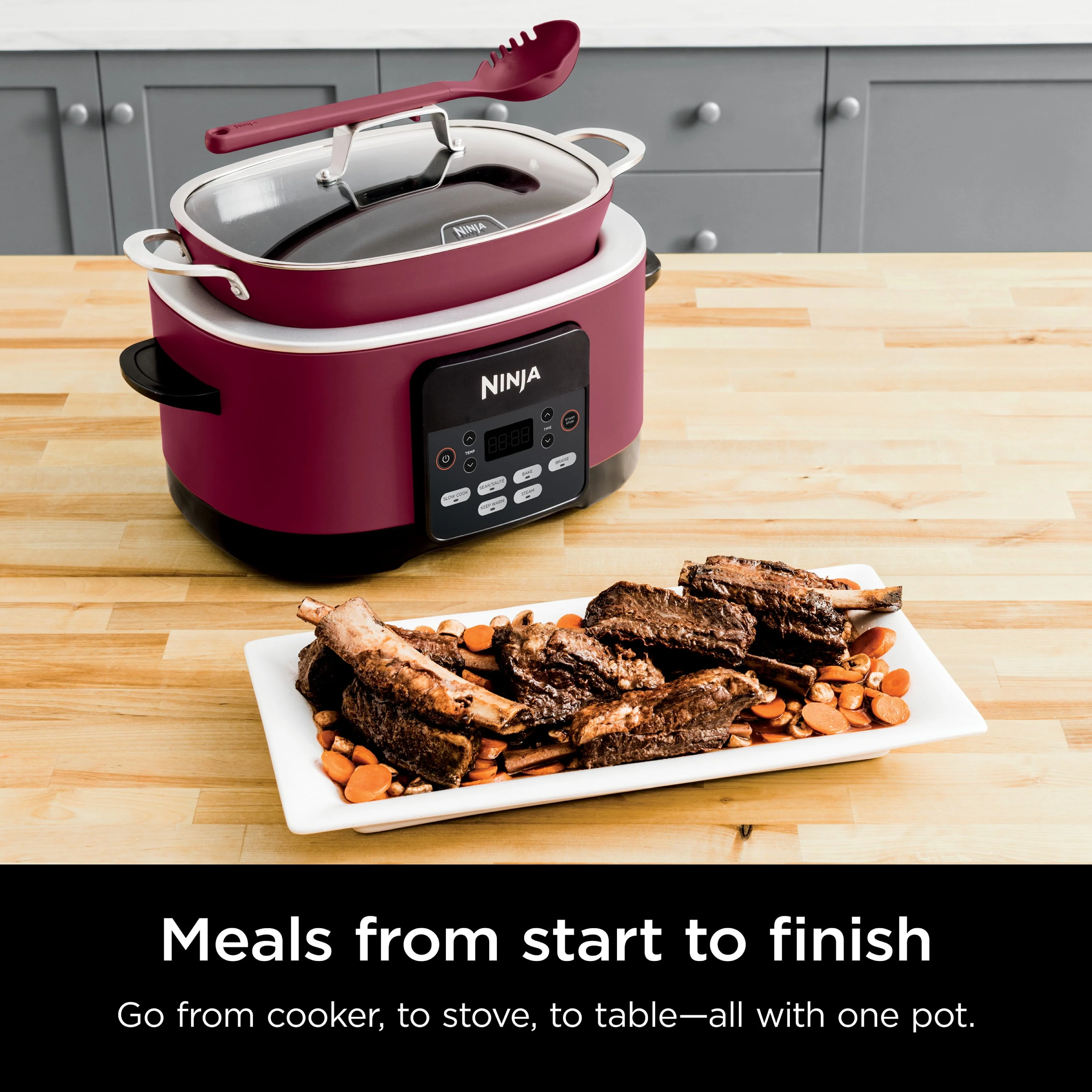 Ninja Foodi Possible Cooker 8.5qt Multi-Cooker, Cherry Tarte, MC1000WM