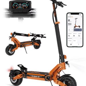 Electric Scooter for Adults, Max 70miles Range, 1000W Motor, 48V 27Ah Battery, 10" Anti-Flat Tires, Dual Shocks, APP Control&NFC - RCB D7PRO