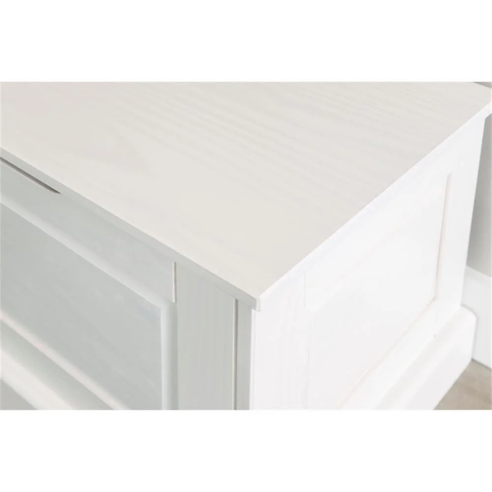 Pemberly Row Natural White Wood Nook With Green Polyester Fabric Cushions