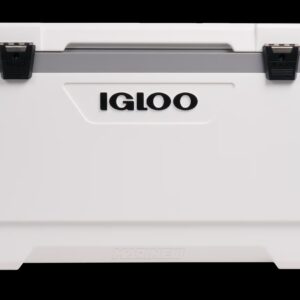 Igloo 100 QT Latitude Marine Ultra Hard-Sided Cooler, White and Moonscape Gray
