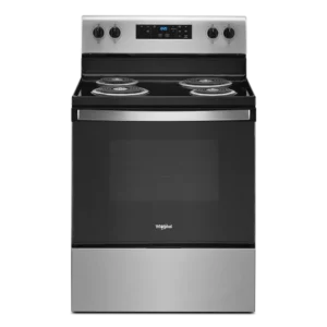 Whirlpool 30 in 4.8 Cu. ft Freestanding Coil Electric Ranger in Stainless Steel
